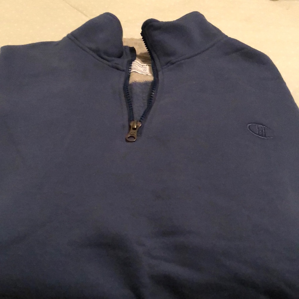 Champion XL 1/4 zip fleece with front pocket Blue